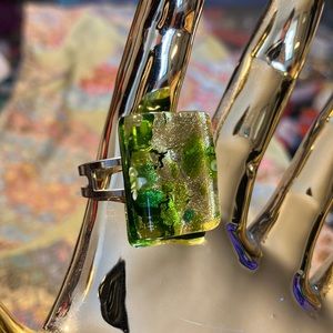 Artsy Fused Glass Ring